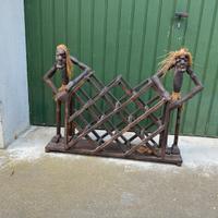 Portabottiglie indonesiano in Tek