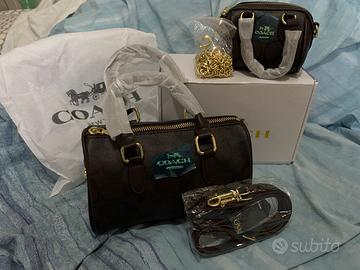Coach Rowan Satchel Signature Canvas Brown