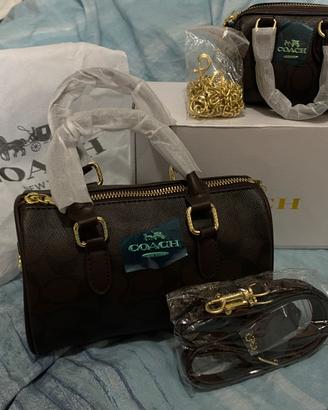 Coach Rowan Satchel Signature Canvas Brown