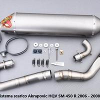 Sistema scarico Akrapovic HQV SM 450 R 2006 - 2008