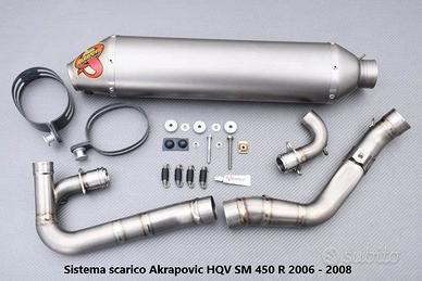 Sistema scarico Akrapovic HQV SM 450 R 2006 - 2008