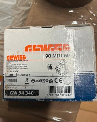 Gewiss magnetotermico differenziale MDC60 C32 0,3A