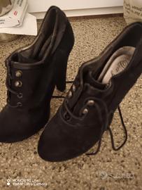 Stivaletti Camoscio Nero tacco n 38