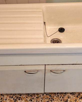 lavello con mobiletto vintage