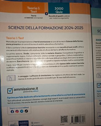 SCIENZE DELLA FORMAZIONE  TEST E QUIZ TEORIA
