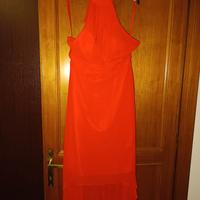 Abito chiffon rosso corallo 