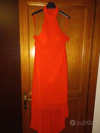 Abito chiffon rosso corallo 