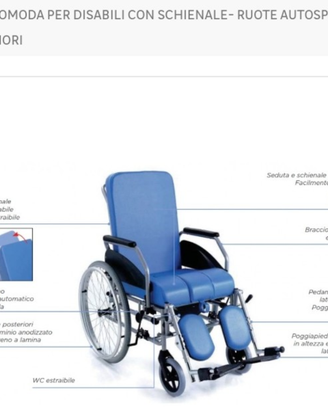Carrozzina, Sedia a rotelle Comoda per disabili