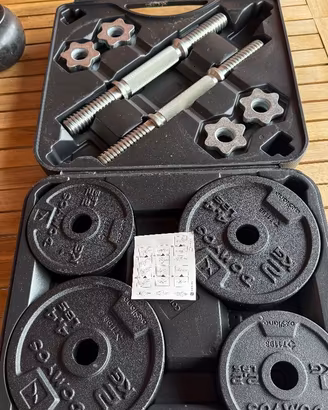 Manubri e bilanciere 20 kg