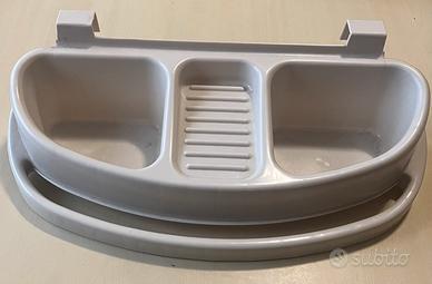 Organizzatore da bagno in plastica