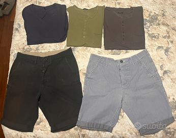 Lotto 3 Tshirt e 2 pantaloncini tg S