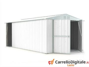 Box garage auto in Acciaio 327x611cm 19mq bianco