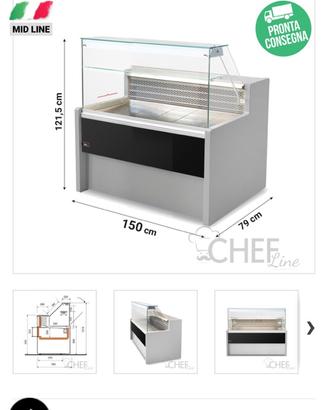 Banco vetrina refrigerato