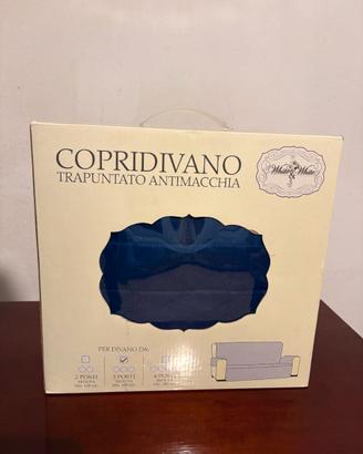 Copridivano blu poliestere nuovo