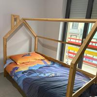 Letto MON LI CABANE in legno a casetta