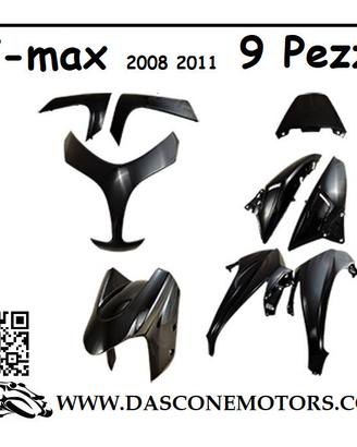 KIt carene Tmax 2008 2011 9P NERO LUCIDO