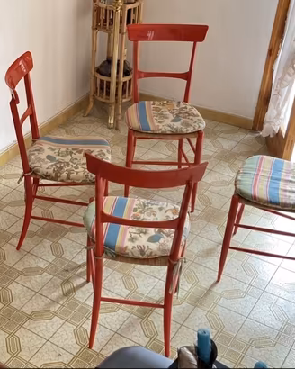 Set 4 sedie tipo Leggera Gio Ponti