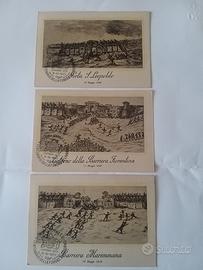 3 cartoline postali 4° centenario Livorno 10/1977