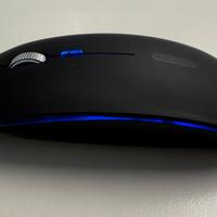 Mouse wireless bluetooth led sensa fili