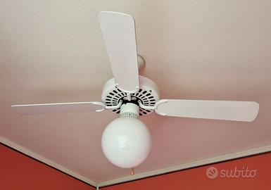 Lampadario ventilatore da soffitto con pale