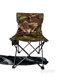 Sedia da campeggio e pesca pieghevole e portatile