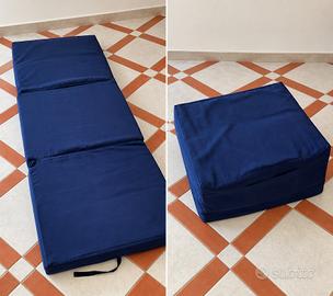 Materasso singolo pieghevole blu