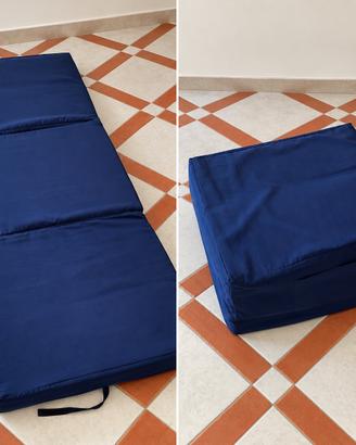 Materasso singolo pieghevole blu