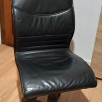 Poltrona sedia ufficio in vera pelle