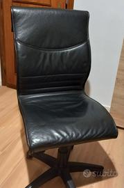 Poltrona sedia ufficio in vera pelle