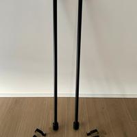 Set due bastoni tenda estensibili con supporti