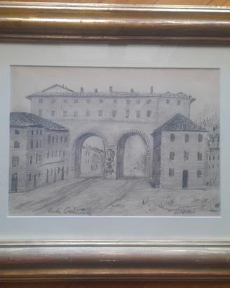 Quadro Milano Disegno Matita Umberto Lilloni
