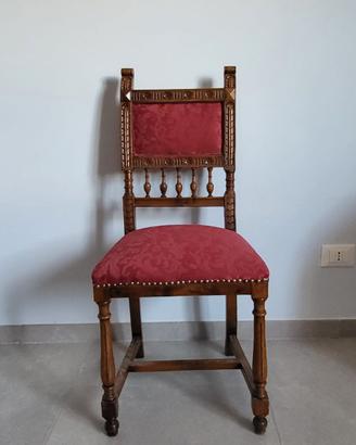 Coppia di sedie restaurate Neorinascimento