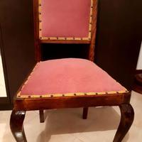 Due sedie in legno massello, ristrutturate