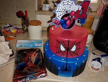 Torta scenografica spider man 