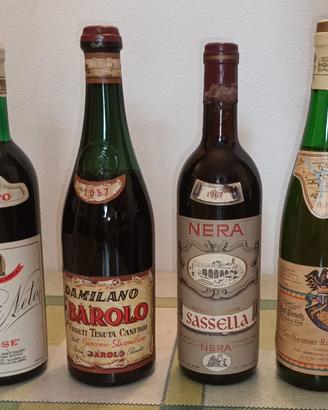 Lotto 4 bottiglie di vino da collezione