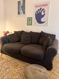 Divano Maison Du Monde 3 posti Marrone