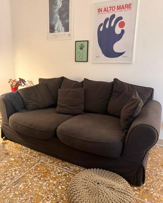 Divano Maison Du Monde 3 posti Marrone