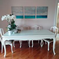 Tavolo + sedie shabby chic 