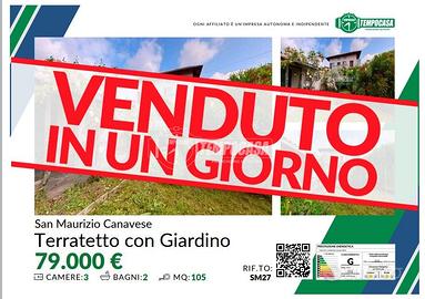 CASA INDIPENDENTE A SAN MAURIZIO CANAVESE CON GIAR