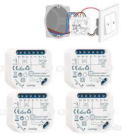 LoraTap Interruttore Tapparelle WiFi, 4pz Modulo