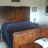 Letto matrimoniale in ciliegio, fine 800