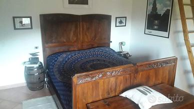 Letto matrimoniale in ciliegio, fine 800