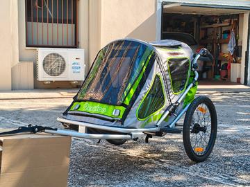 Rimorchio Qeridoo per bici per 1/2 bambini