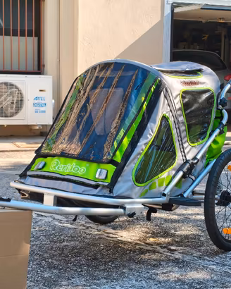 Rimorchio Qeridoo per bici per 1/2 bambini