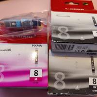 CANON CLI-8BK x2+ CLI-8M + CLI-8C 4 CARTUCCE pixma