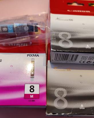 CANON CLI-8BK x2+ CLI-8M + CLI-8C 4 CARTUCCE pixma