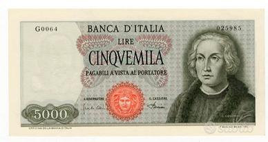 5000 lire  CRISTOFORO COLOMBO 
