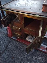 stufa in rame ed ottone pezzo unico nuova