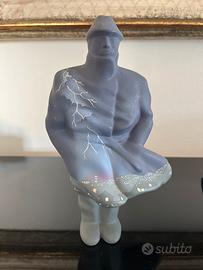 Statua Vintage "Uomo nel vento"- Ceramiche