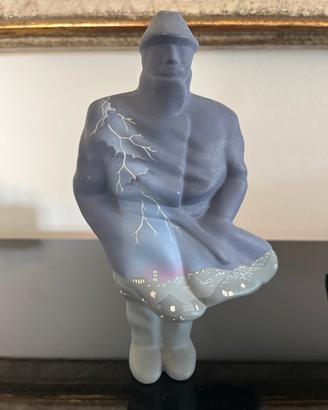 Statua Vintage "Uomo nel vento"- Ceramiche